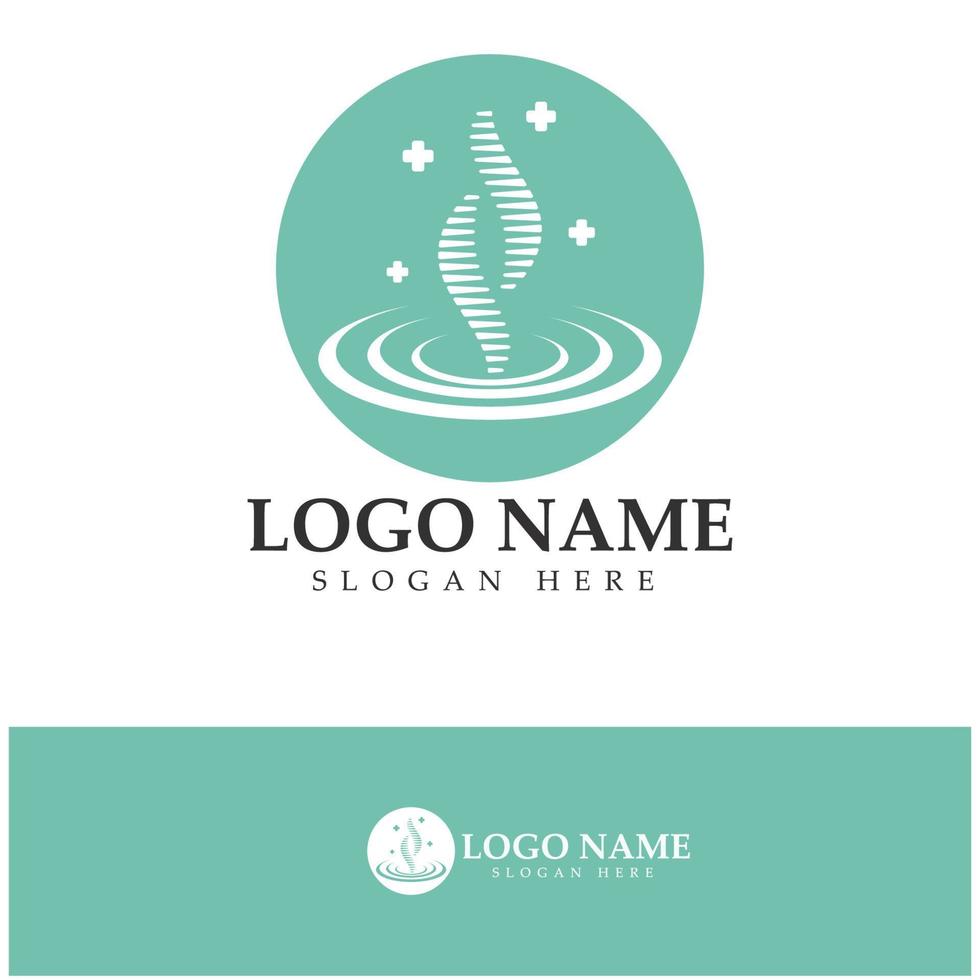 Spine diagnostics symbol logo template vector illustration design