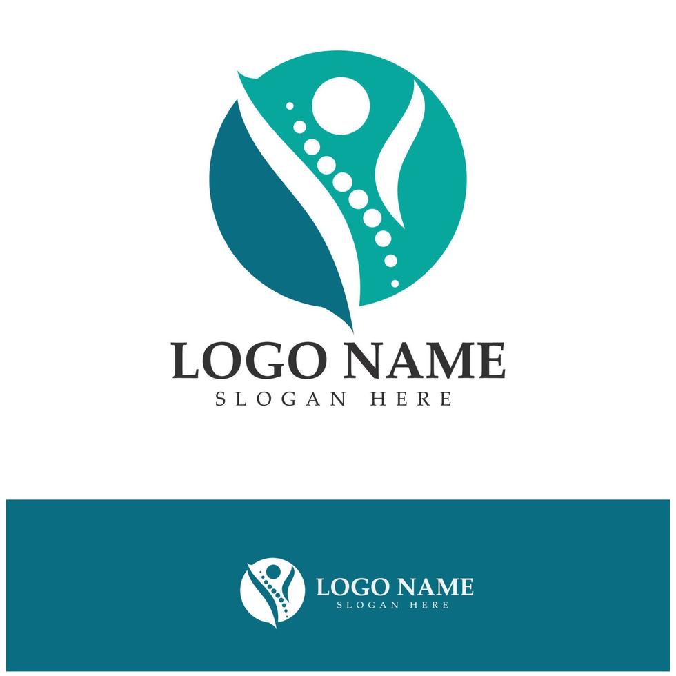 Spine diagnostics symbol logo template vector illustration design