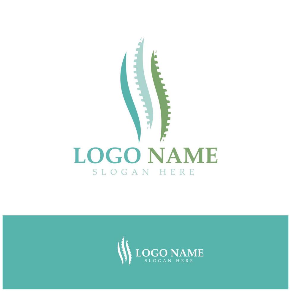 Spine diagnostics symbol logo template vector illustration design
