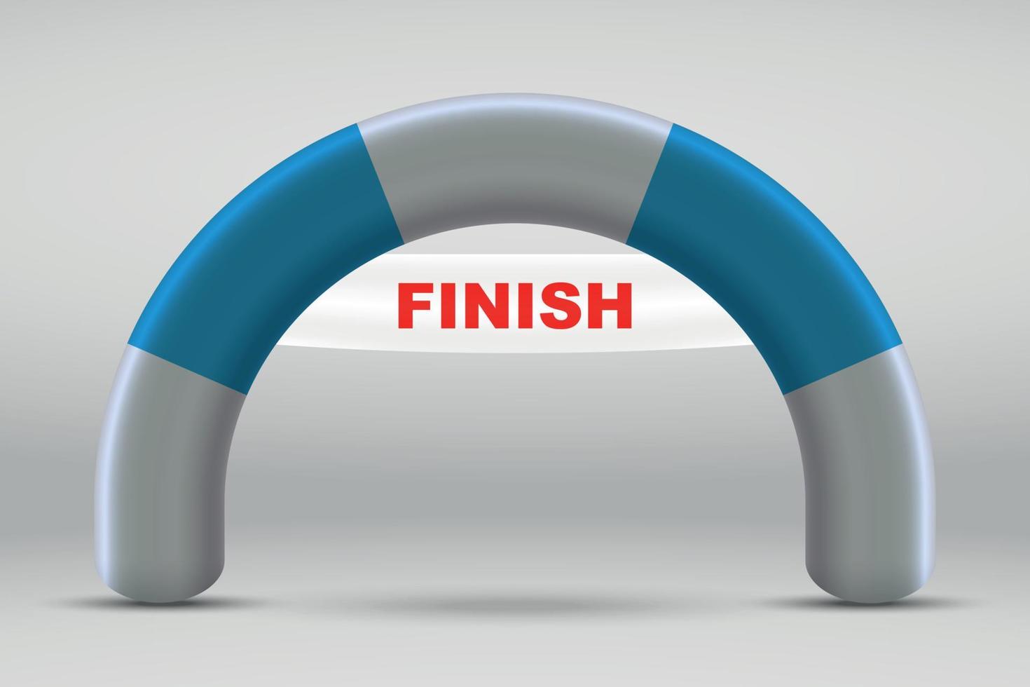 3D Inflatable finish line arch . Vector