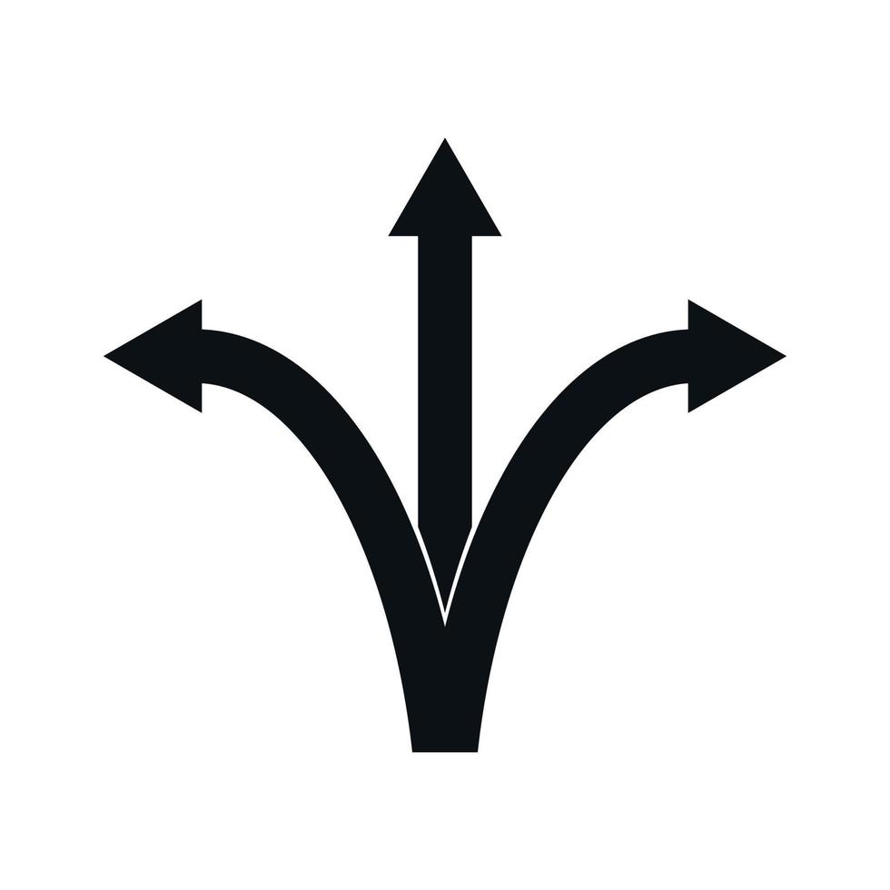 Three arrows pointing vector