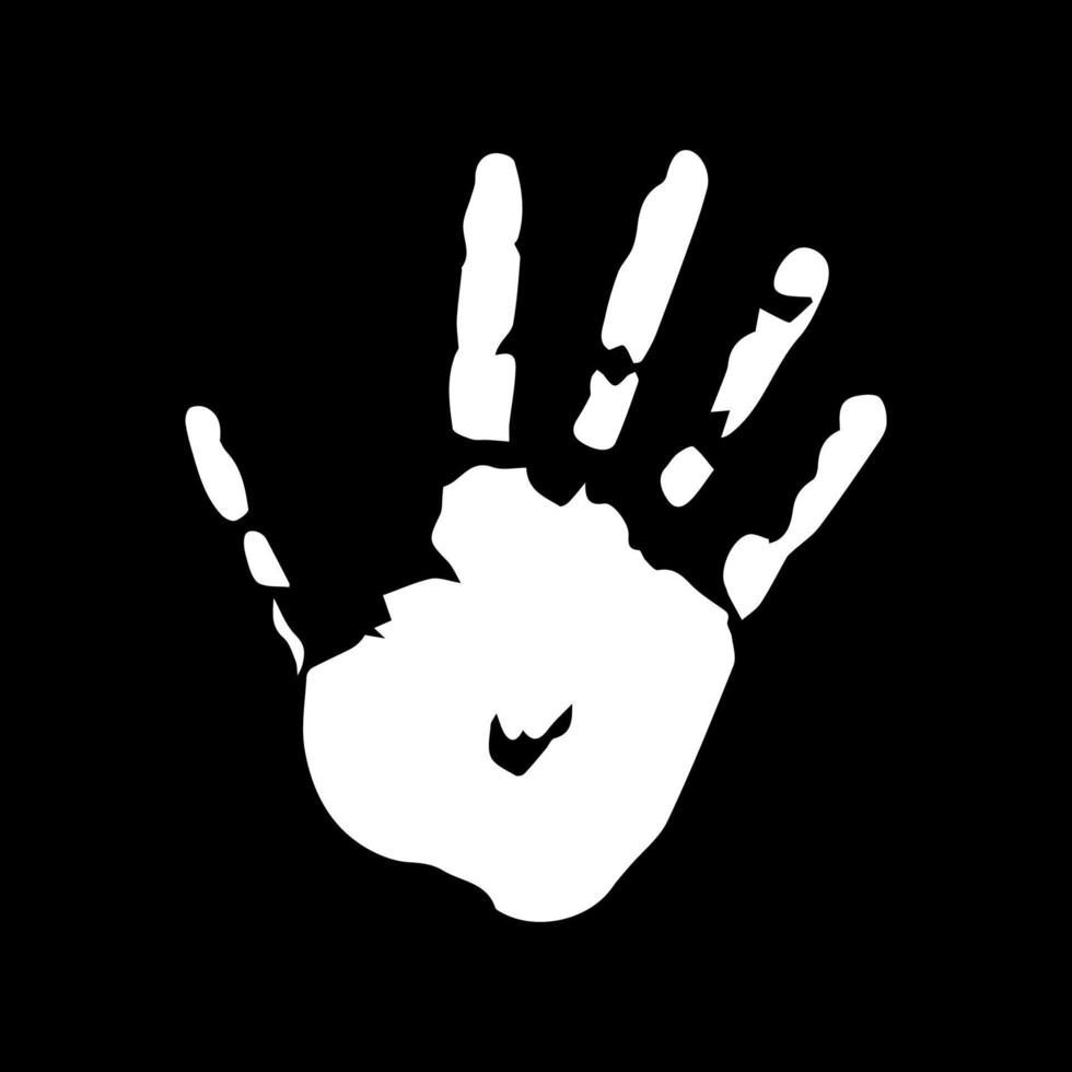 illustration of human hand-print vector