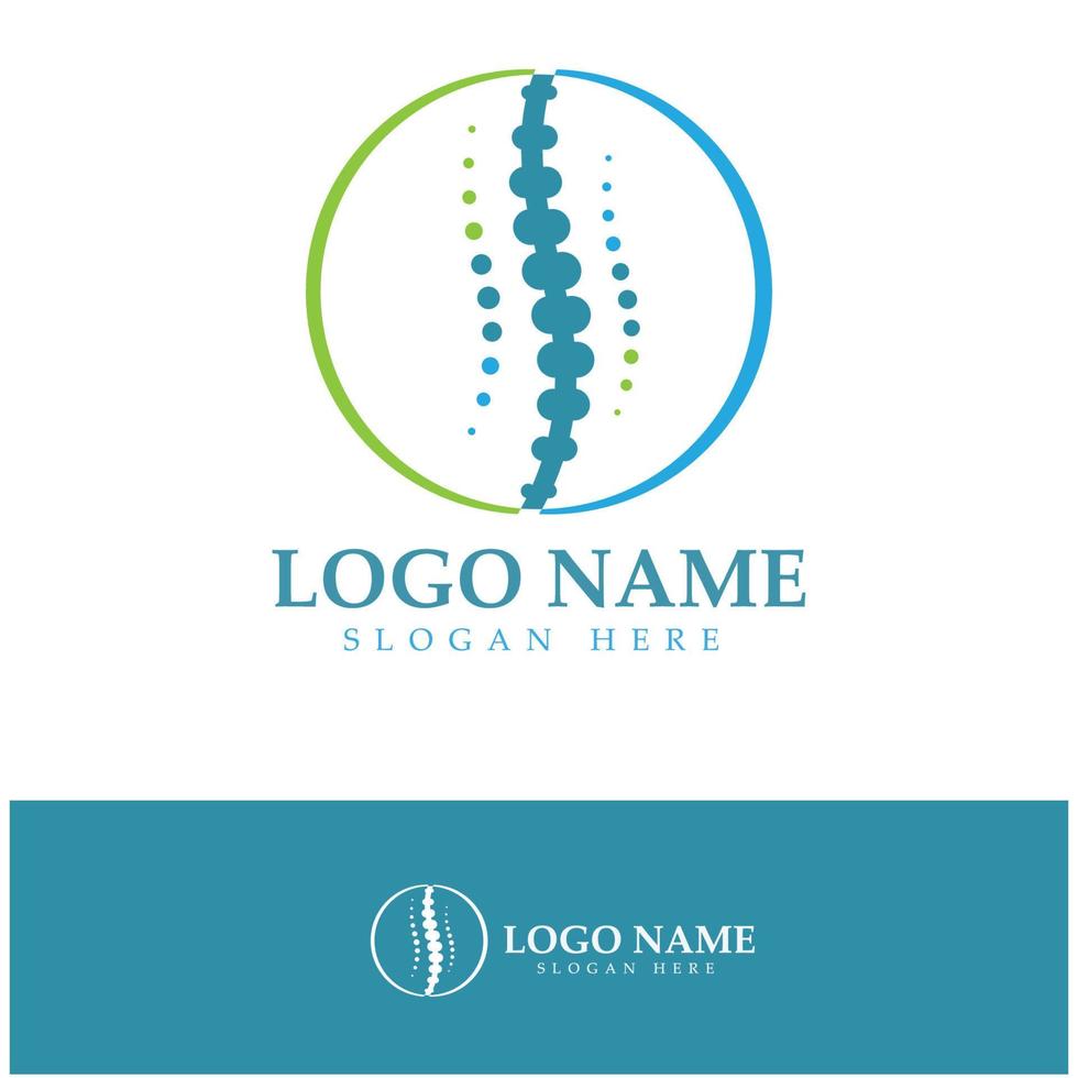 Spine diagnostics symbol logo template vector illustration design