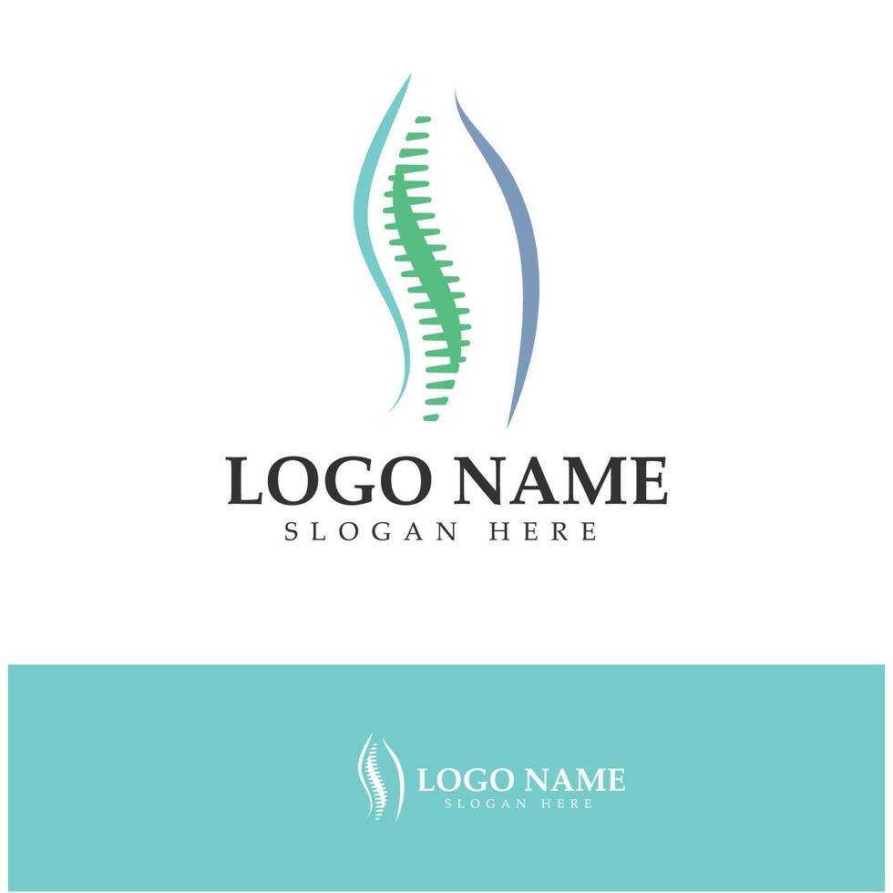 Spine diagnostics symbol logo template vector illustration design