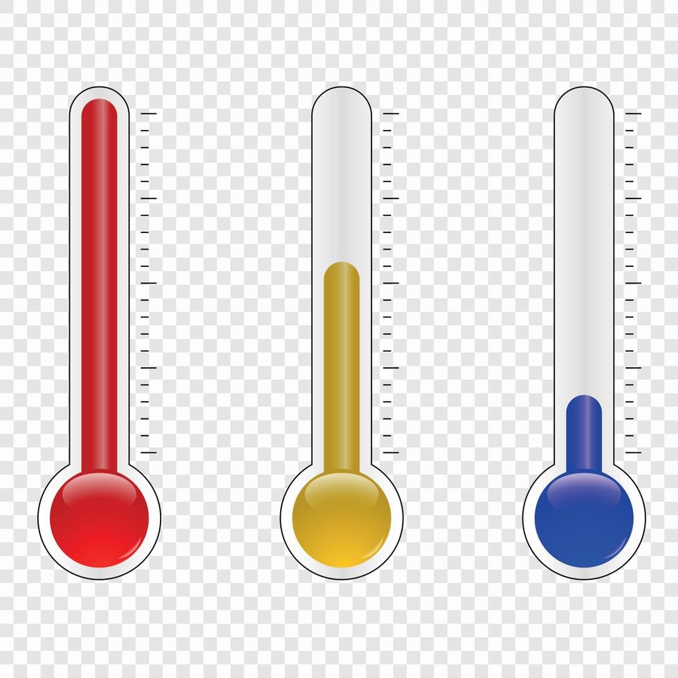 Ilustración de vector de termómetro de temperatura