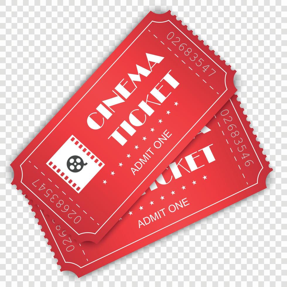 Cinema ticket isolated vector