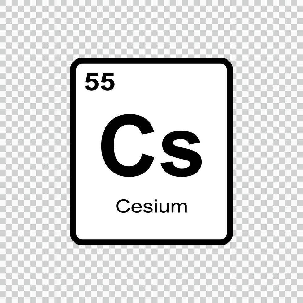 chemical element Casium . Vector illustration