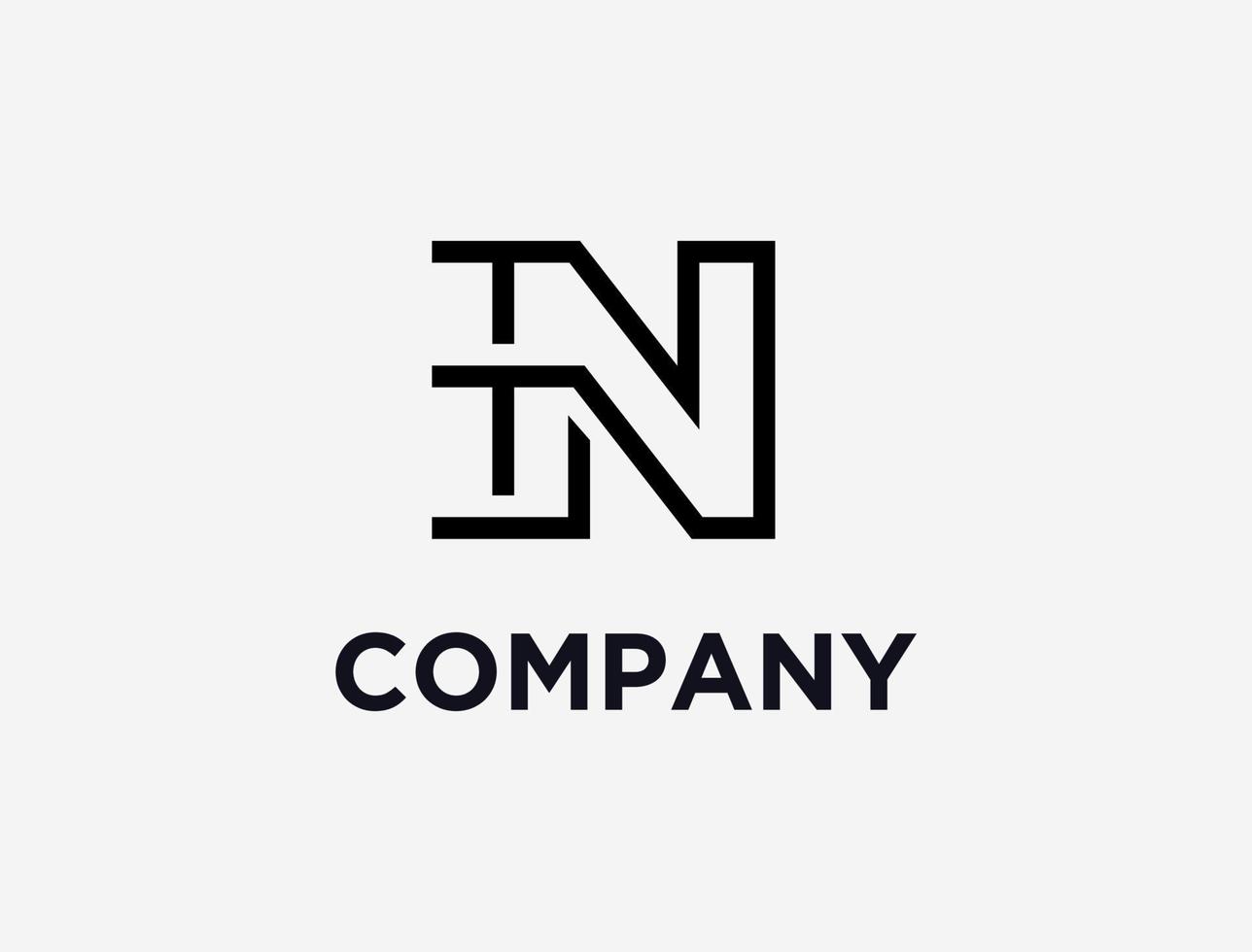 Simple letter N outline logo design template on white background. Suitable for any brand logo and etc. vector
