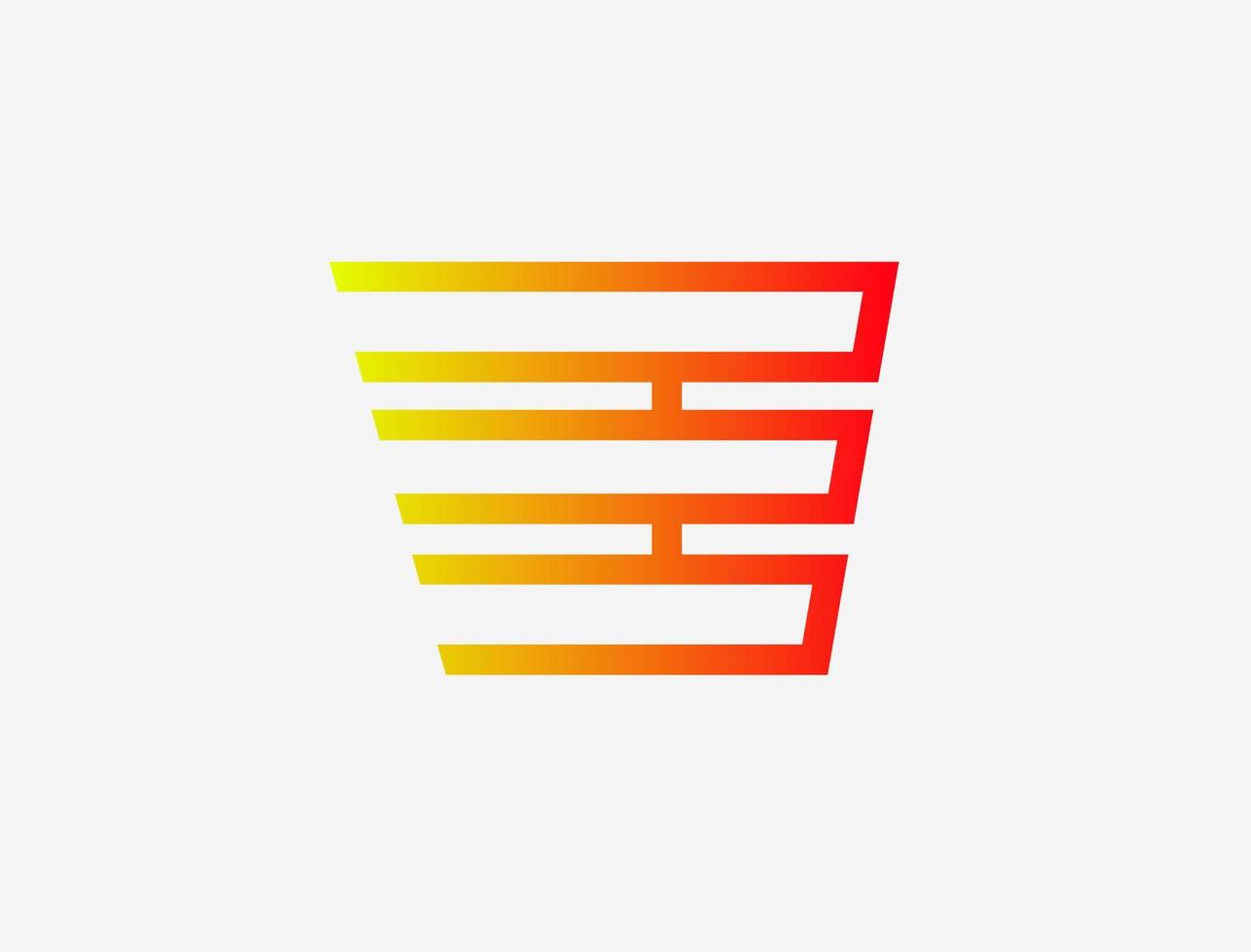 Simple letter E outline logo design template on white background. Suitable for any brand logo and etc. vector