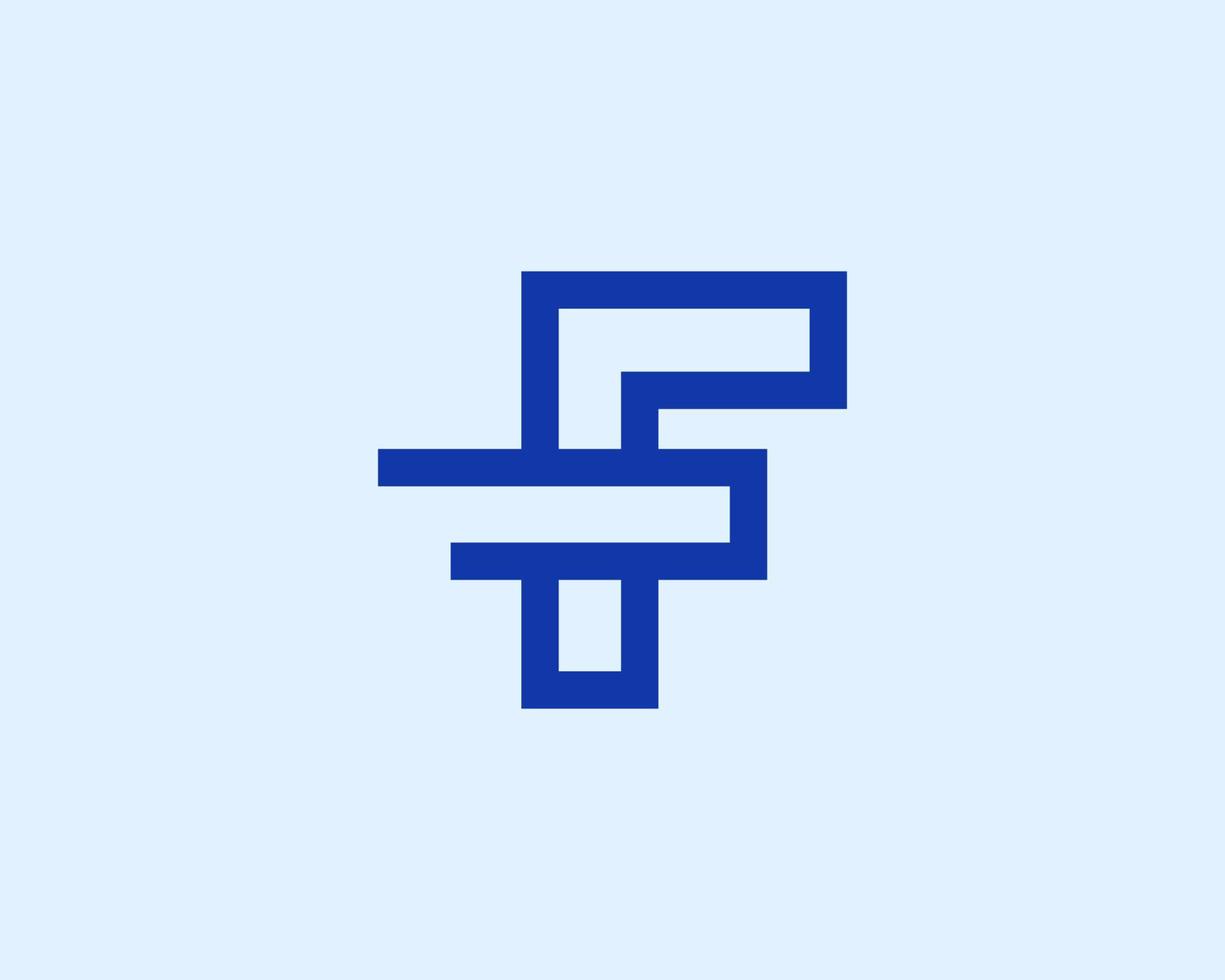 Simple letter F logo design template. Suitable for any brand logo and etc. vector