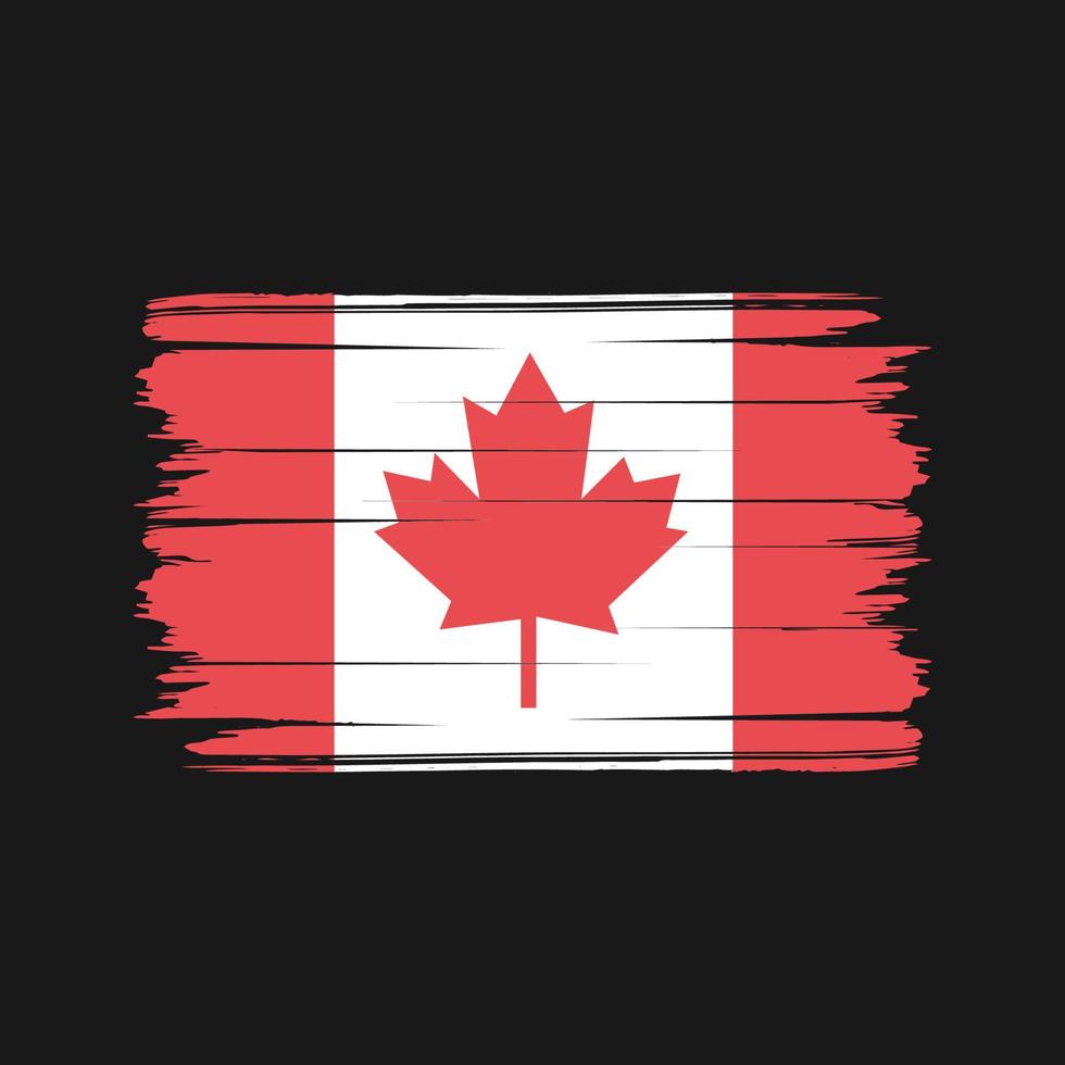 vector de pincel de bandera de canadá. bandera nacional