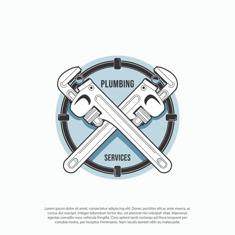 Plumbing logo vector, with retro or vintage style, easy to customize vector