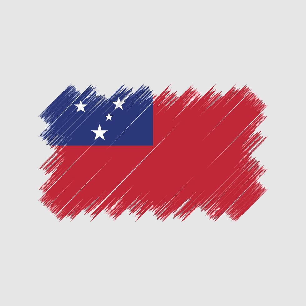 Samoa Flag Brush. National Flag vector