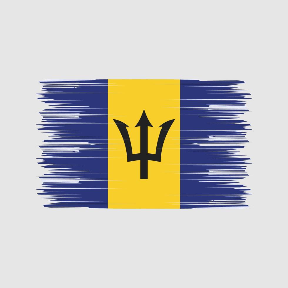 Barbados Flag Brush. National Flag vector