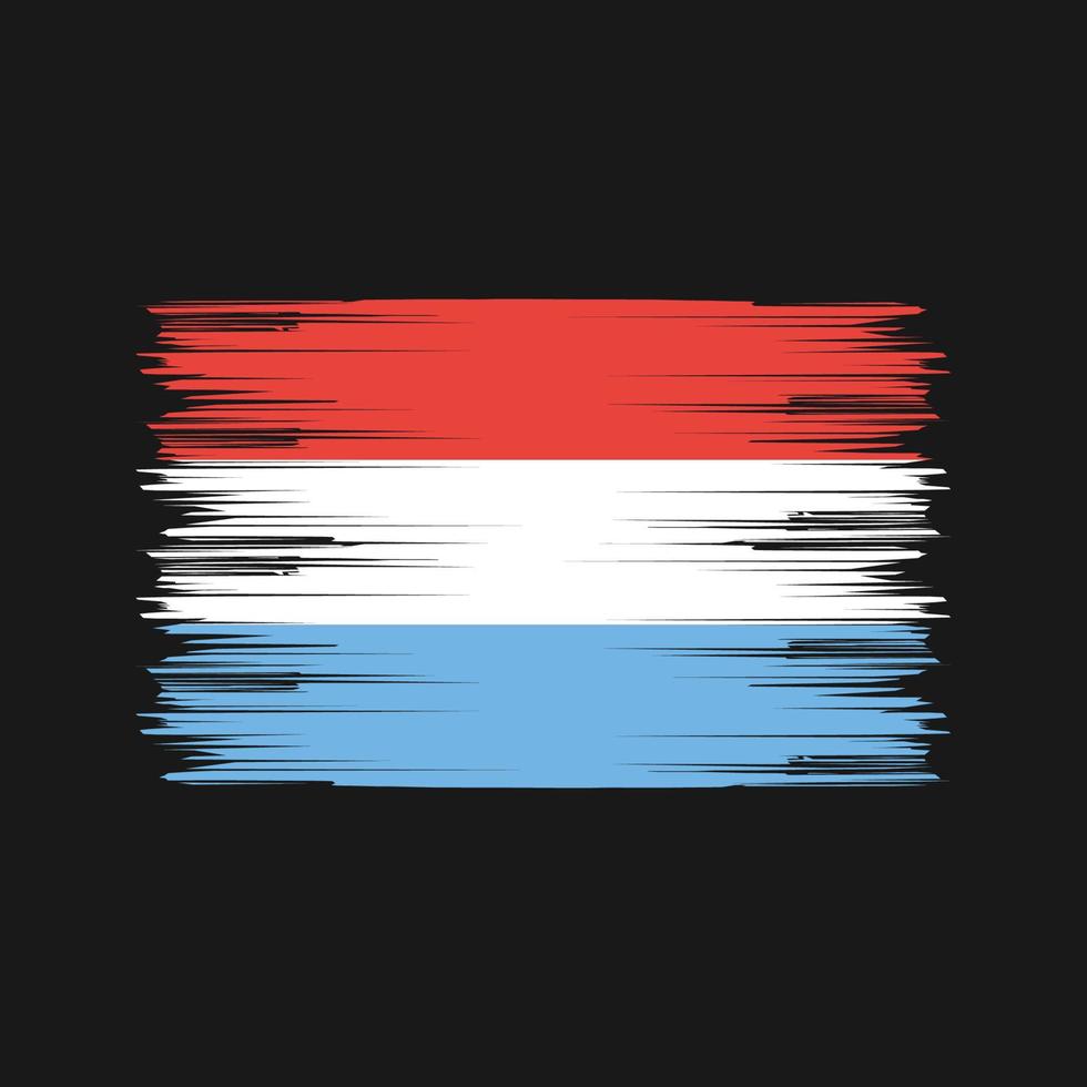 pincel de bandera de luxemburgo. bandera nacional vector