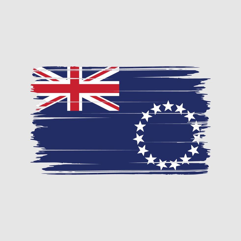 vector de pincel de bandera de islas cook. bandera nacional