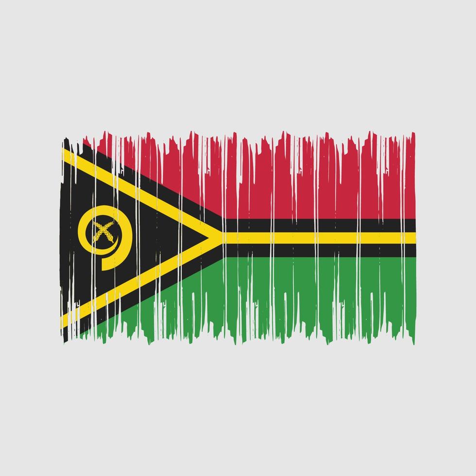 trazos de pincel de bandera de vanuatu. bandera nacional vector