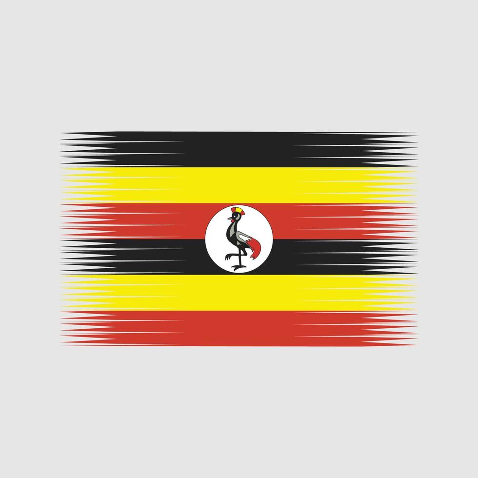 vector de la bandera de uganda. bandera nacional