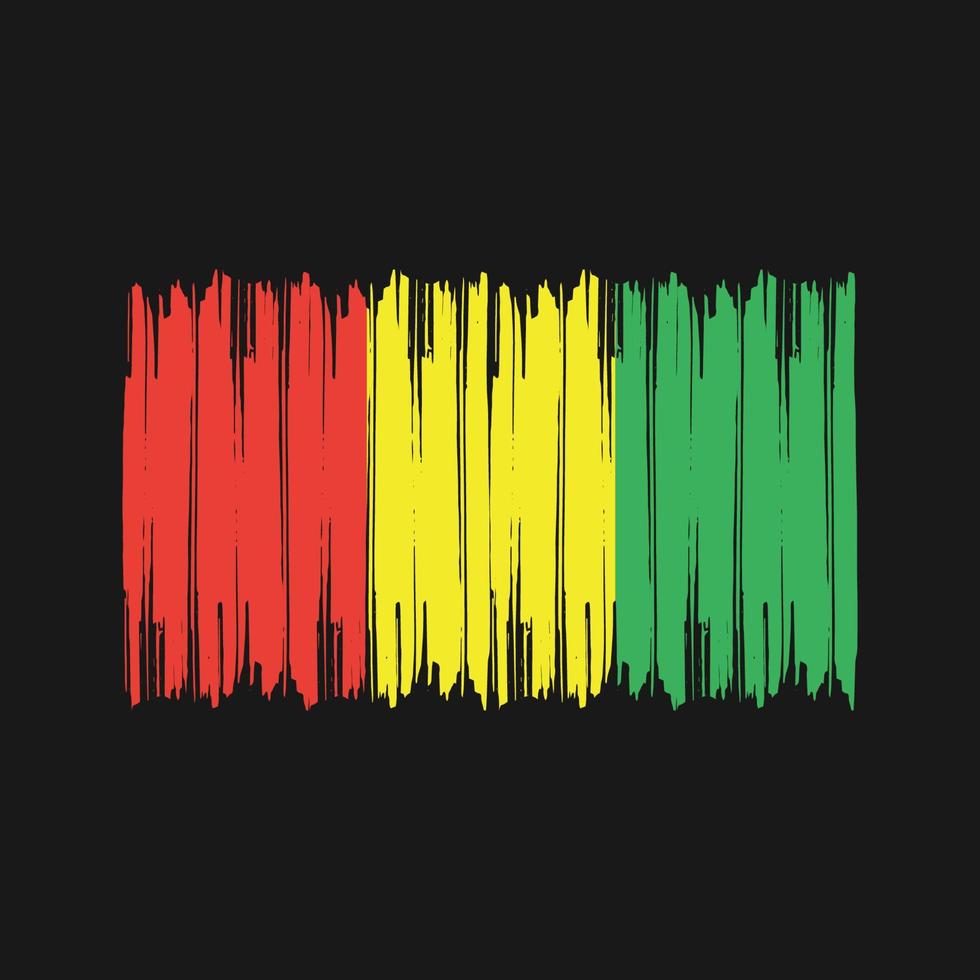 Guinea Flag Brush Strokes. National Flag vector