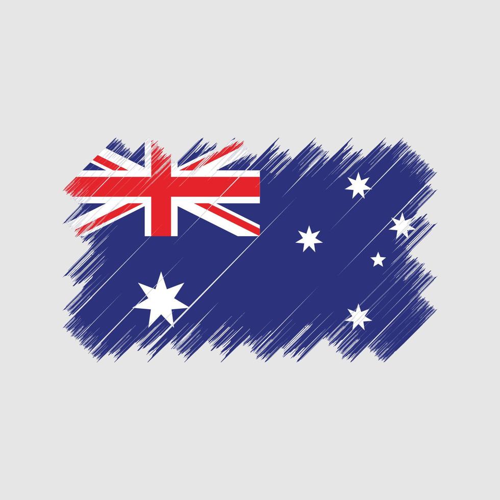 cepillo de bandera de australia. bandera nacional vector