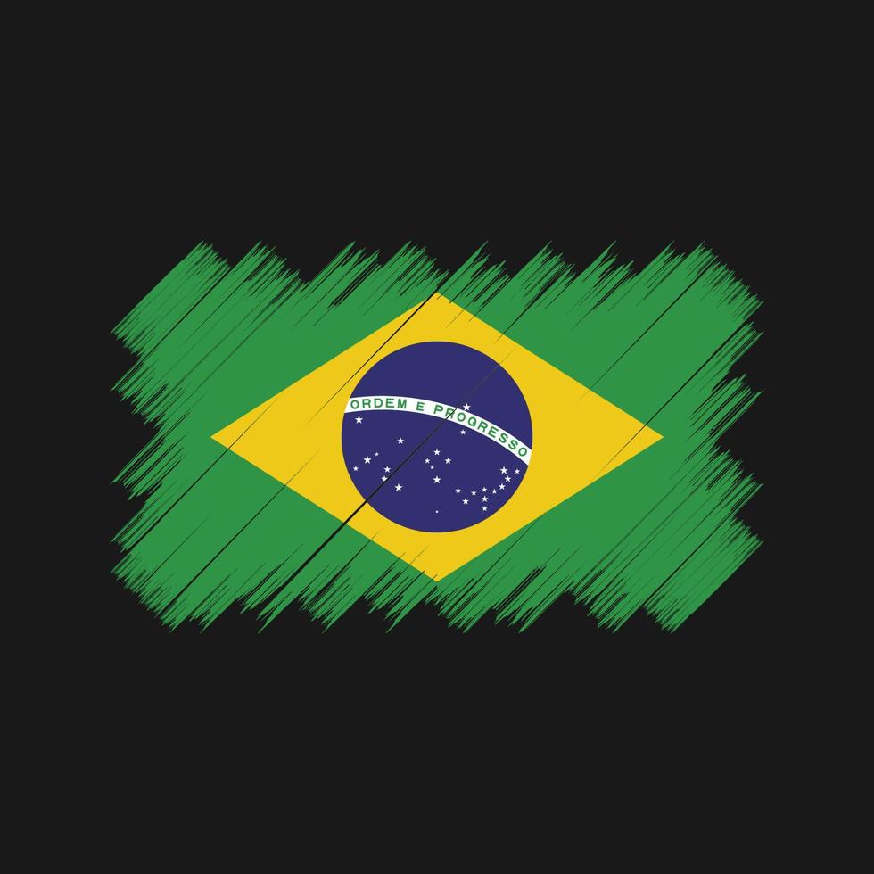 Brazil Flag Brush. National Flag vector