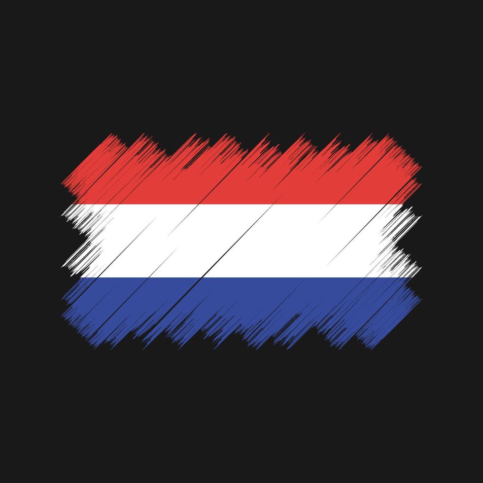 Netherlands Flag Brush. National Flag vector