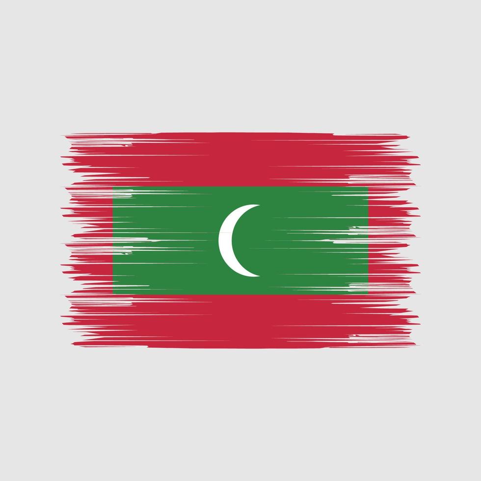 Maldives Flag Brush. National Flag vector