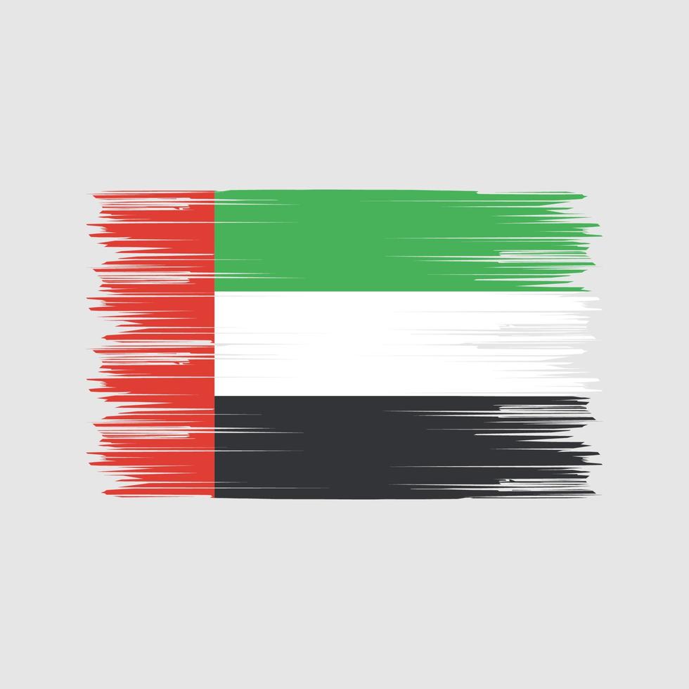 United Arab Emirates Flag Brush. National Flag vector