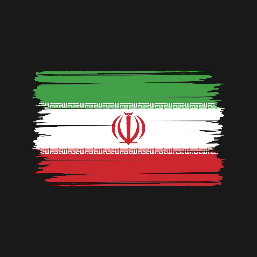 Iran Flag Brush Vector. National Flag vector