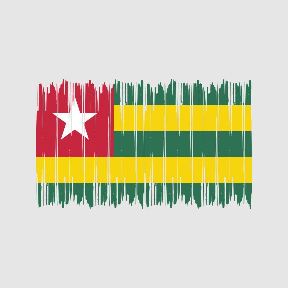 Togo Flag Brush Strokes. National Flag vector