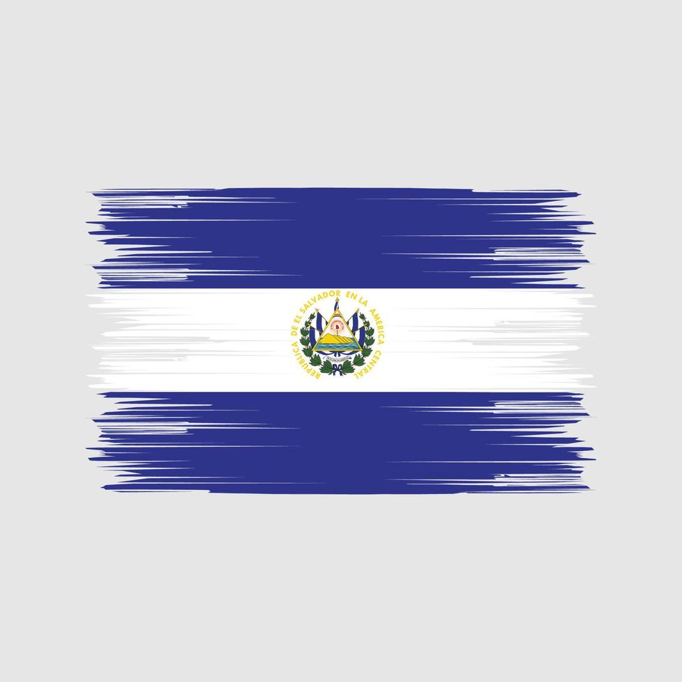 El Salvador Flag Brush. National Flag vector