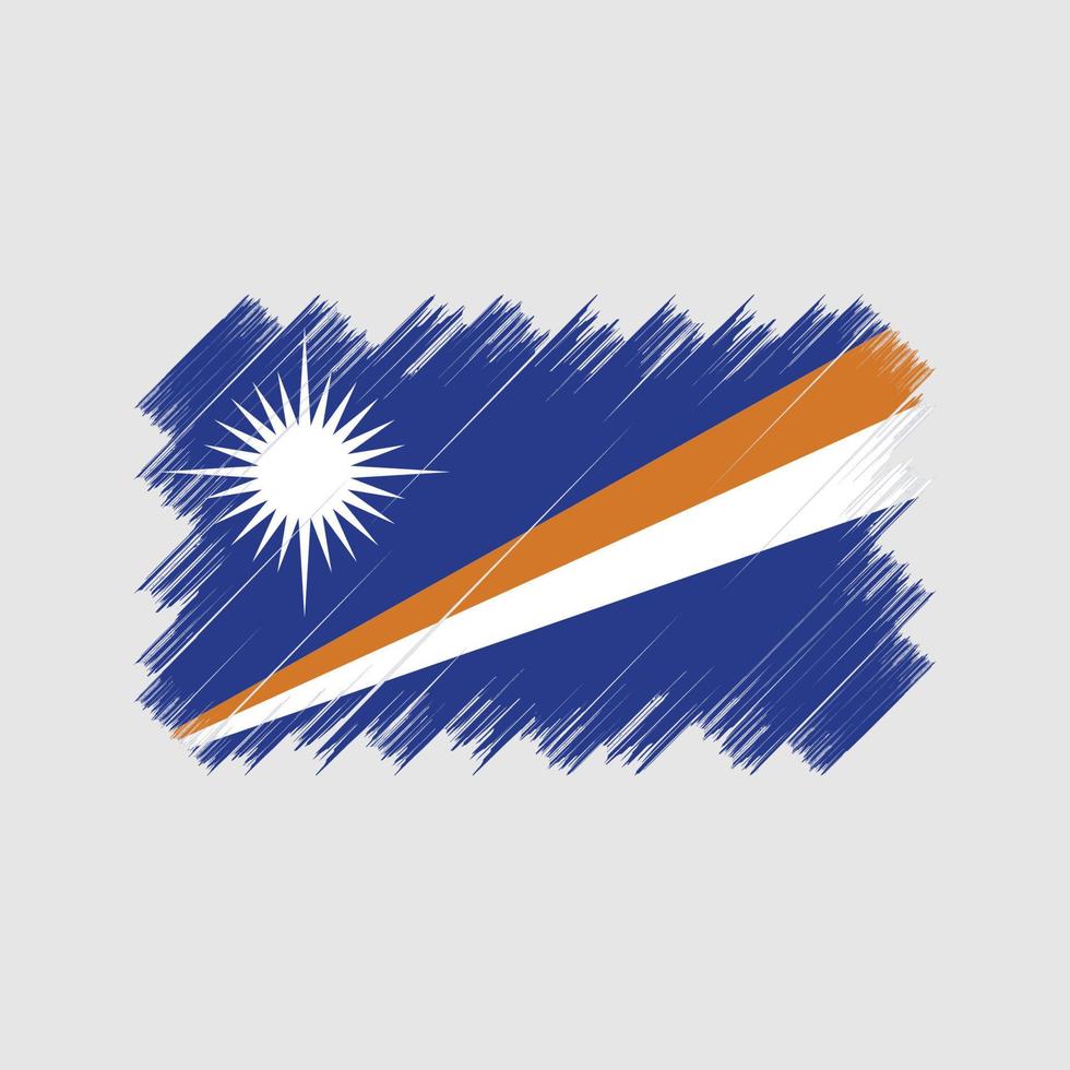 Marshall Islands Flag Brush. National Flag vector