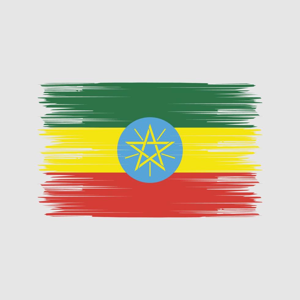 Ethiopia Flag Brush. National Flag vector