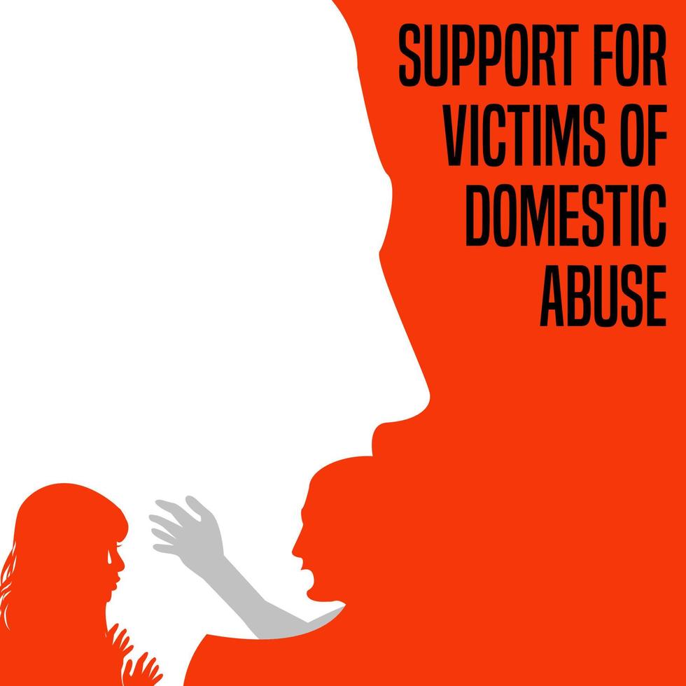 Support for victims of domestic abuse vector