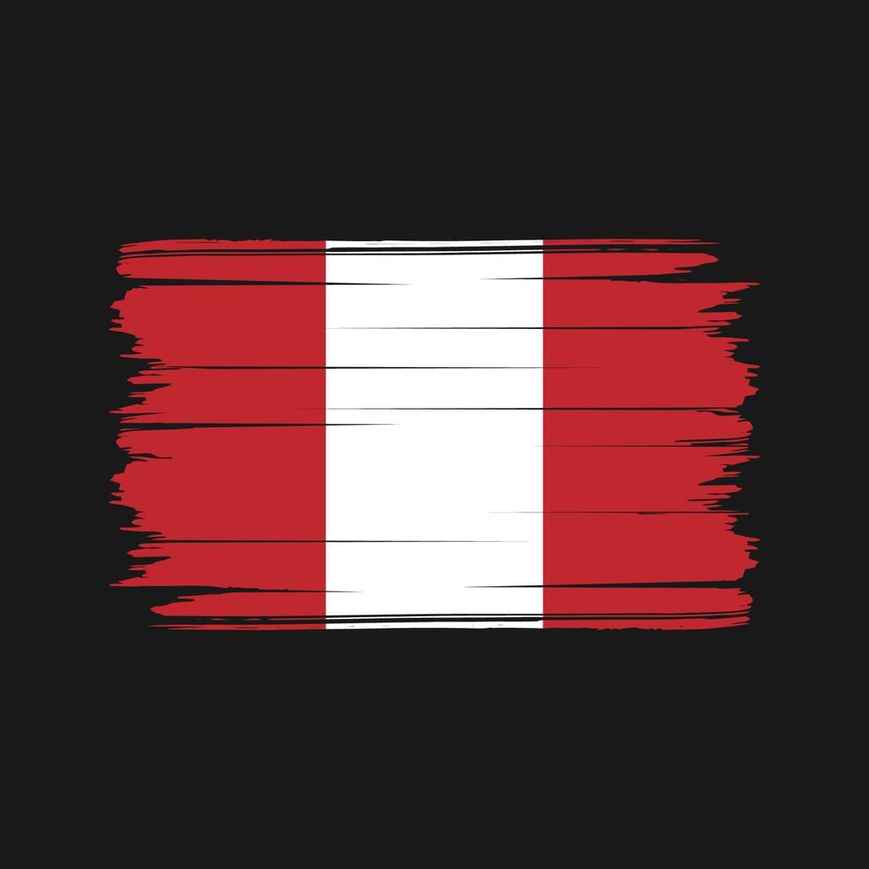 Peru Flag Brush Vector. National Flag vector