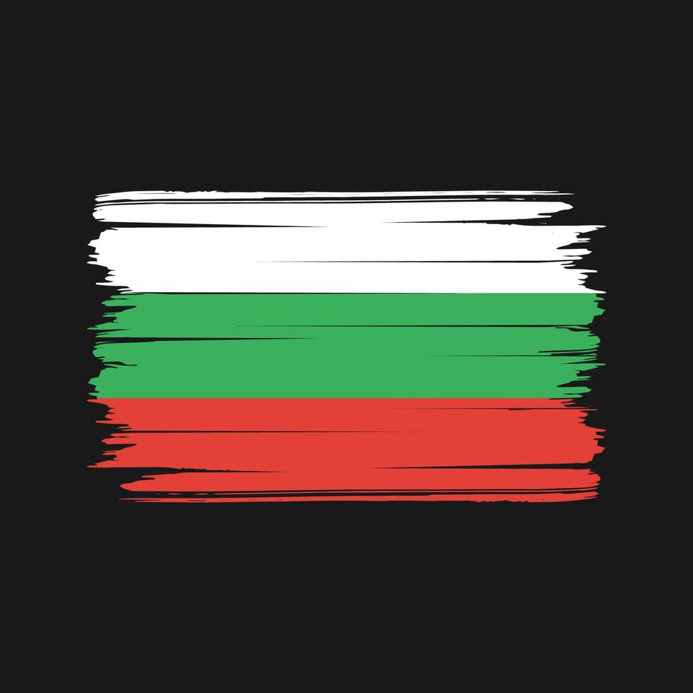 vector de pincel de bandera de bulgaria. bandera nacional