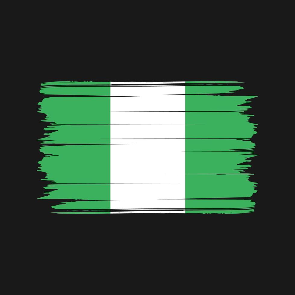 Nigeria Flag Brush Vector. National Flag vector