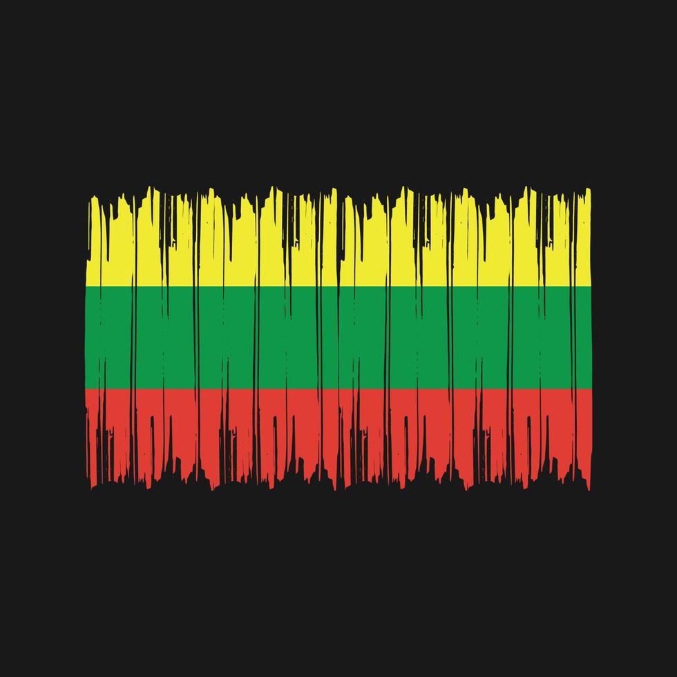 Lithuania Flag Brush Strokes. National Flag vector