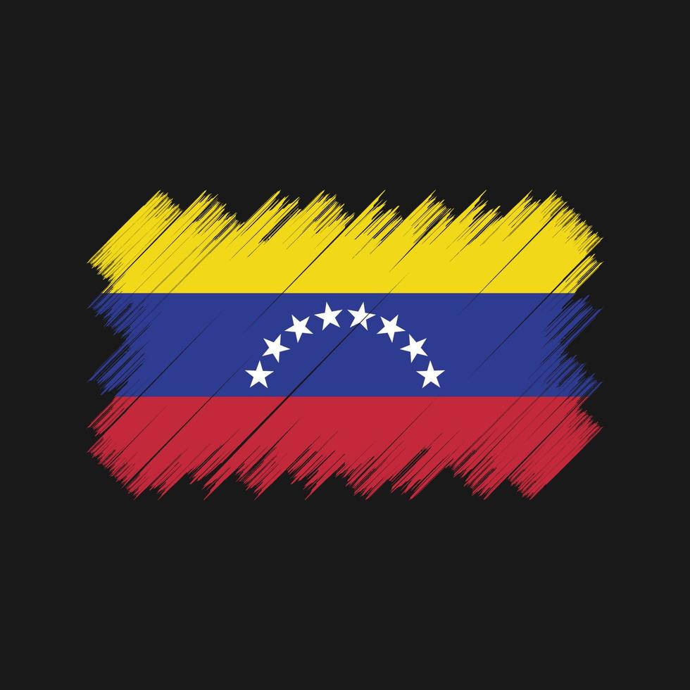 pincel de bandera de venezuela. bandera nacional vector