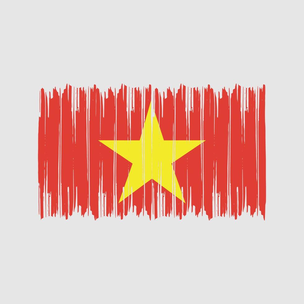 Vietnam Flag Brush Strokes. National Flag vector