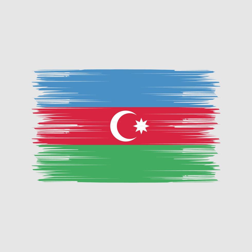 Azerbaijan Flag Brush. National Flag vector