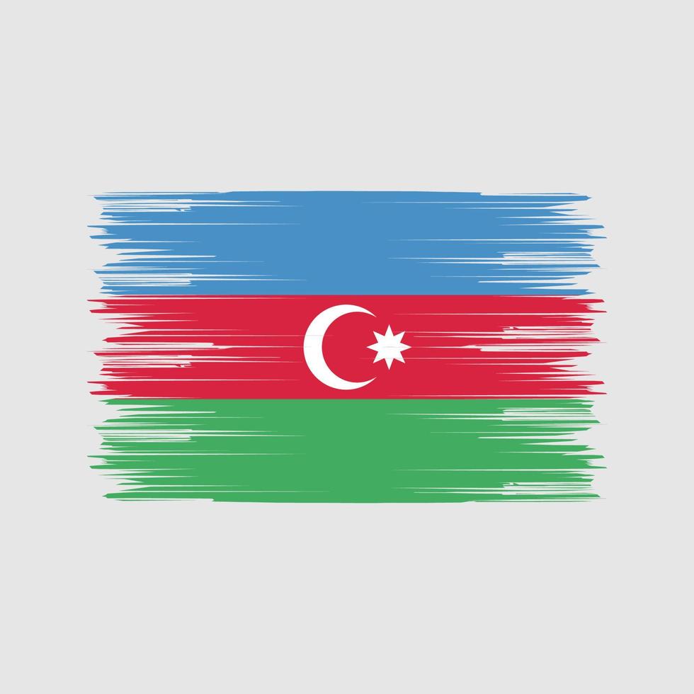 pincel de bandera de azerbaiyán. bandera nacional vector