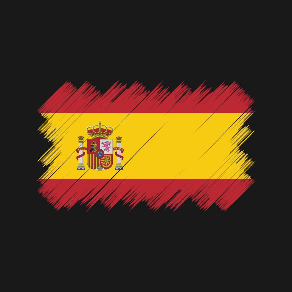 Spain Flag Brush. National Flag vector