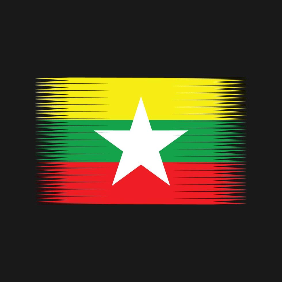 Myanmar Flag Vector. National Flag vector