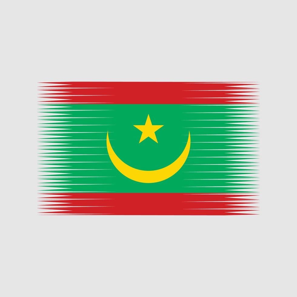 vector de la bandera de mauritania. bandera nacional