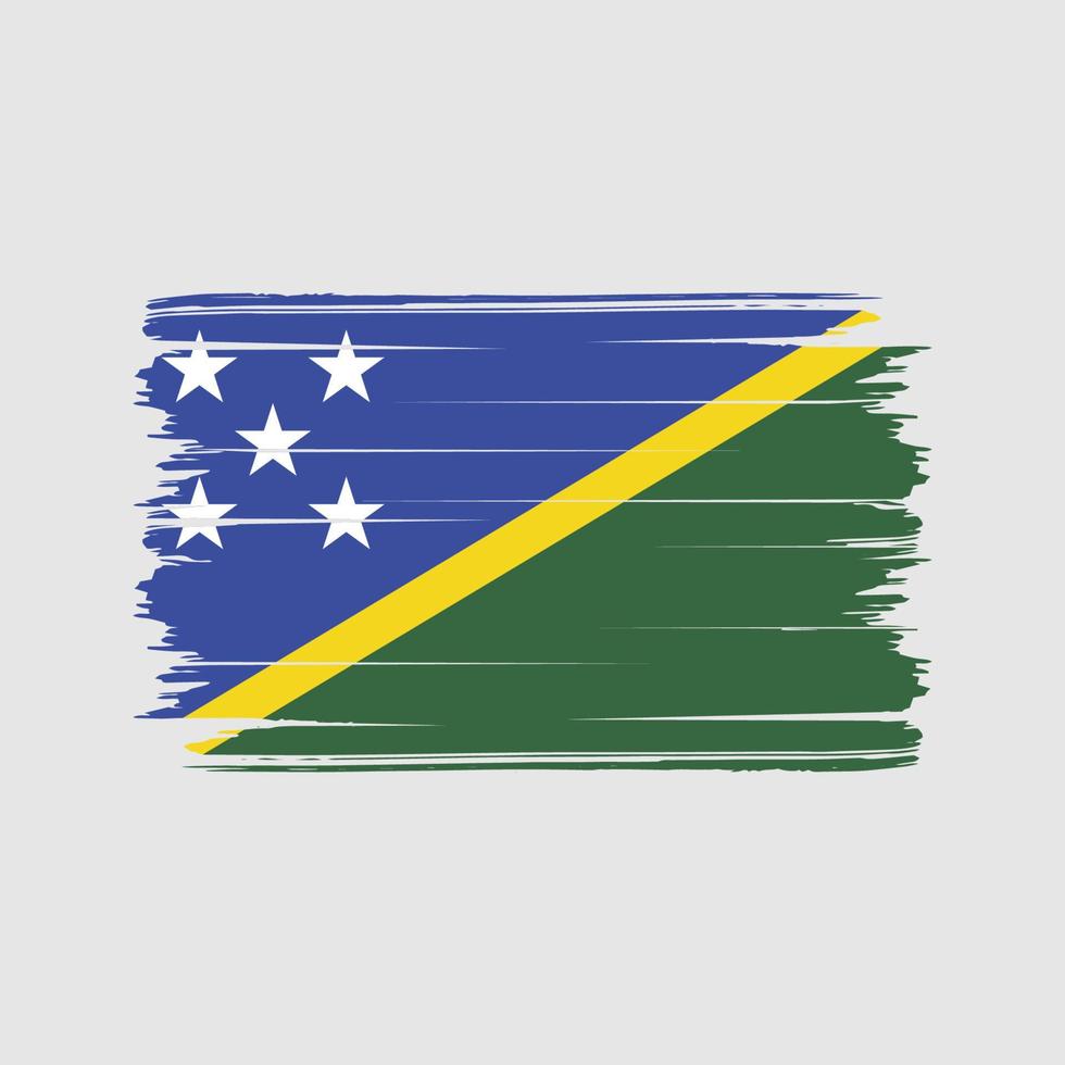 Solomon Islands Flag Brush Vector. National Flag vector