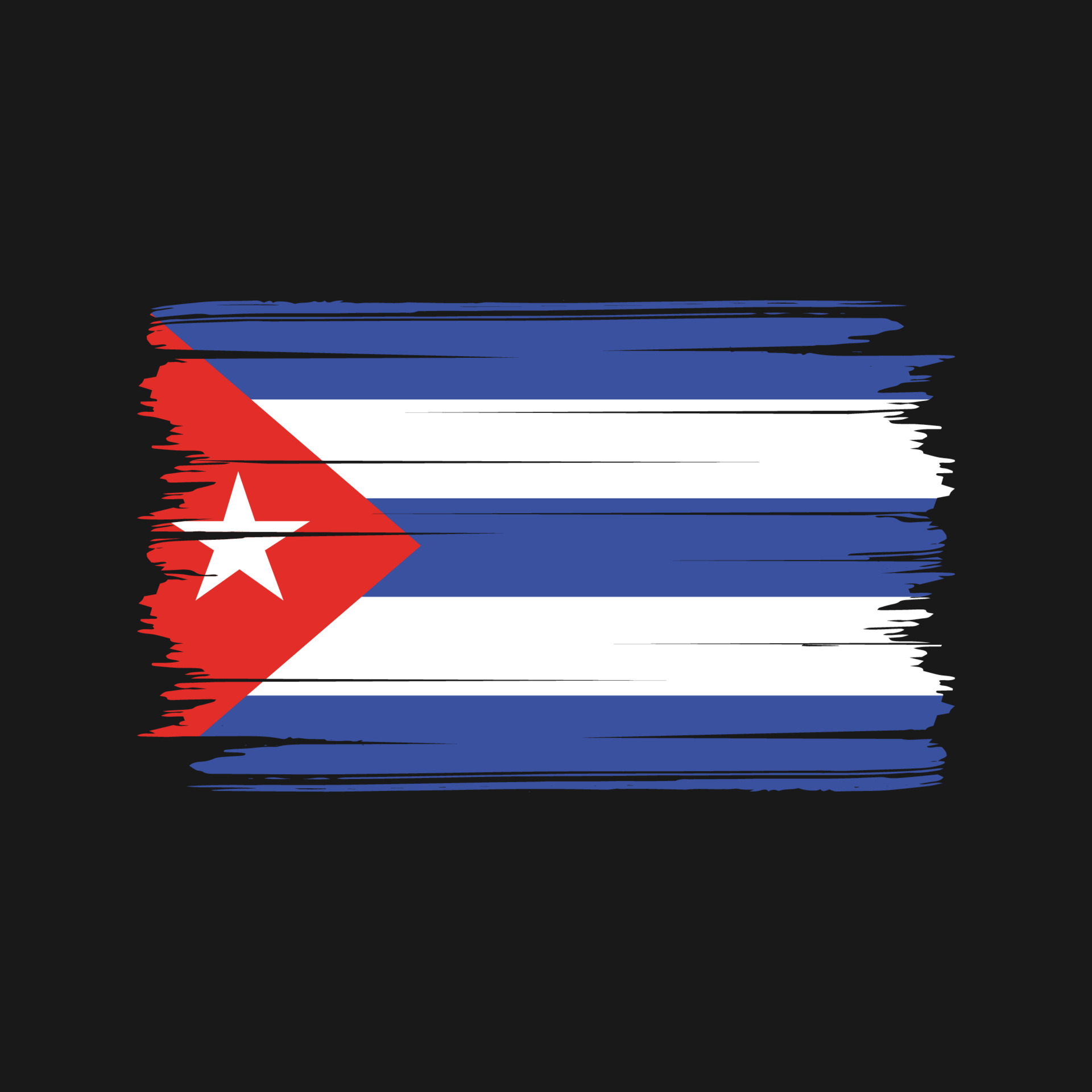 Cuba Flag Brush Vector. National Flag 11165646 Vector Art at Vecteezy