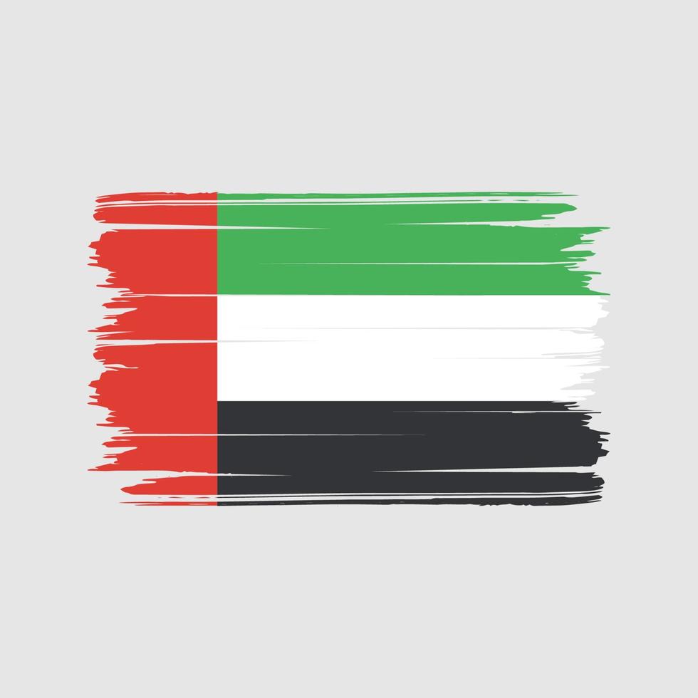 vector de pincel de bandera de emiratos árabes unidos. bandera nacional