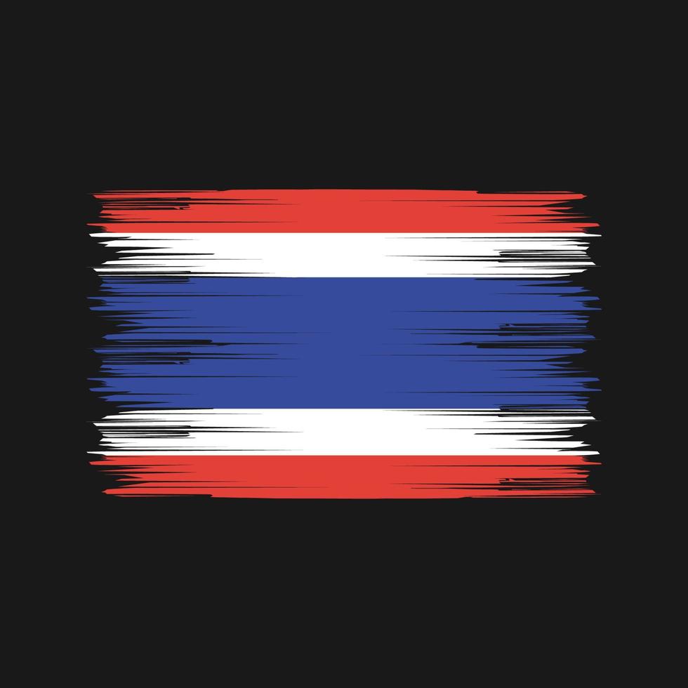 cepillo de bandera de tailandia. bandera nacional vector