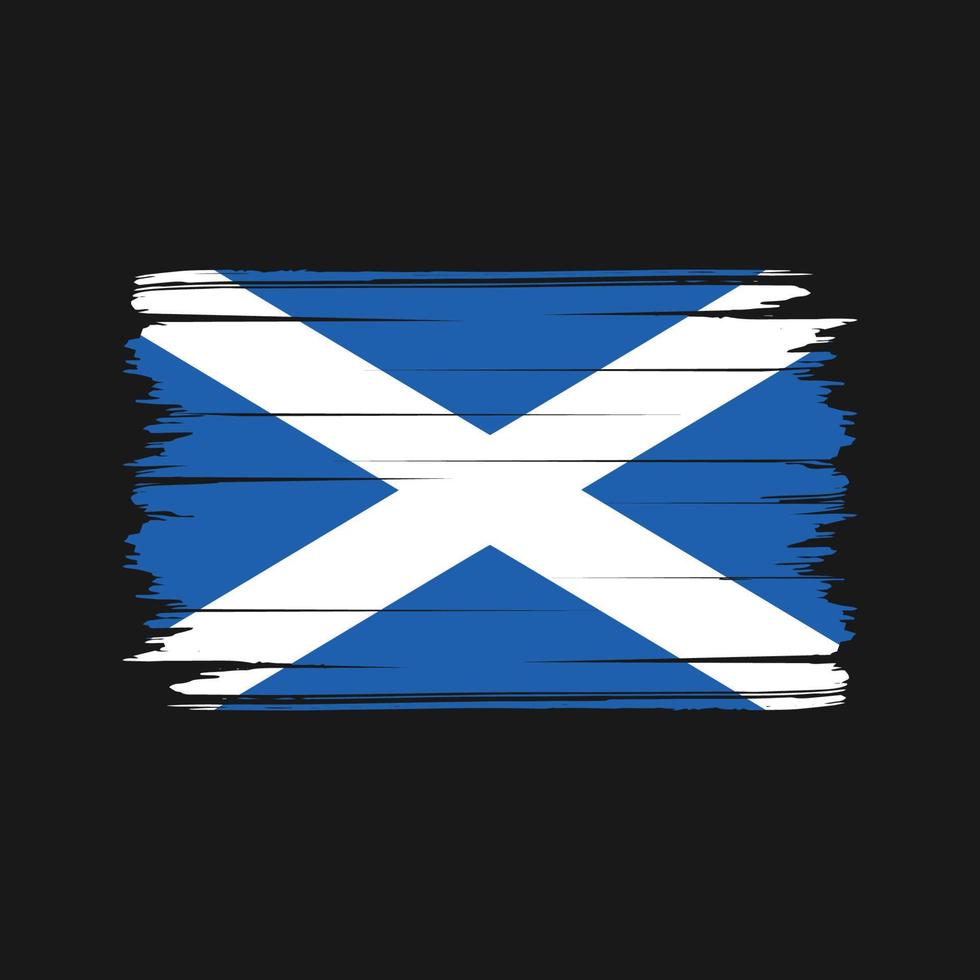 Scotland Flag Brush Vector. National Flag vector